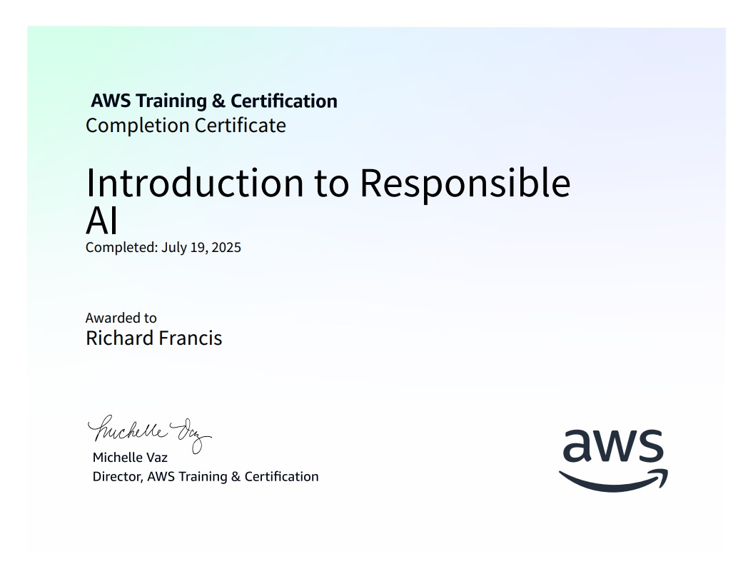 Responsible AI – Ethics, Fairness, Explainability